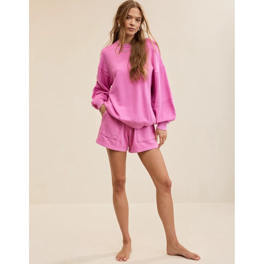 NWT Aerie Go-To Sweatshirt Sz XL Crewneck Pullover Oversized Comfy Lounge $60 - Picture 2 of 12